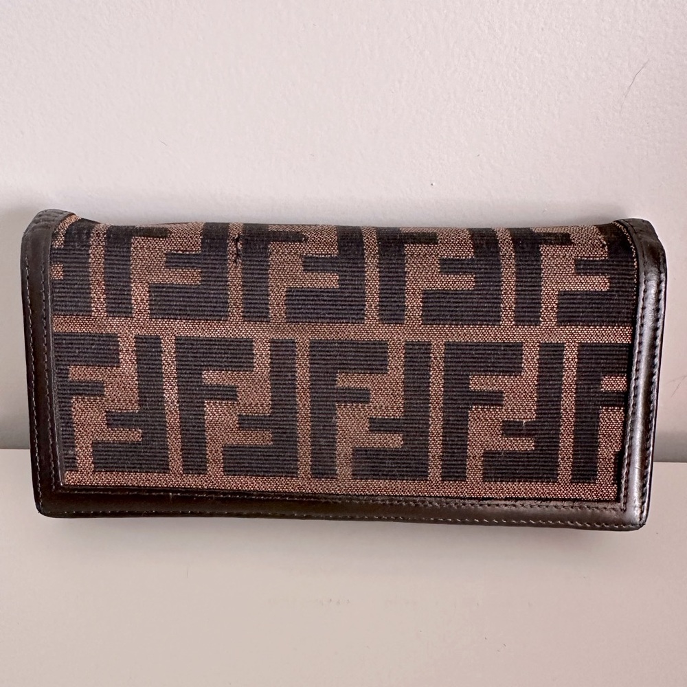 Fendi Zucca Print Fabric Wallet